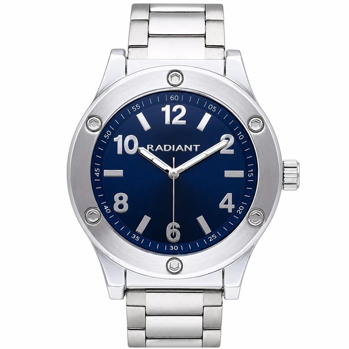 Radiant Men's Watch RA667202 (44 mm) – Blue Dial, Grey Stainless Steel Case & Bracelet, Quartz