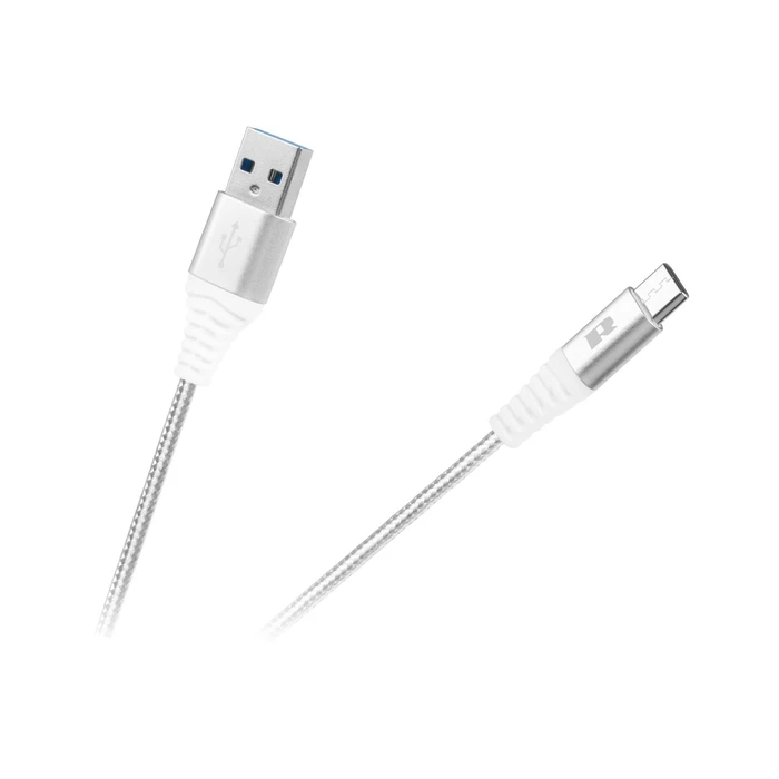 Rebel USB A (male) to USB Type-C (male) cable 1 m — White (RB-6001-100-W)