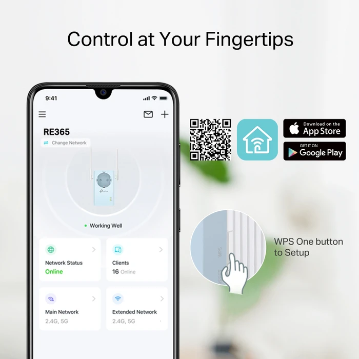 Range Extender TP-Link WiFi RE365 με Passthrough, AC1200 1200Mbps, Ver. 3.0
