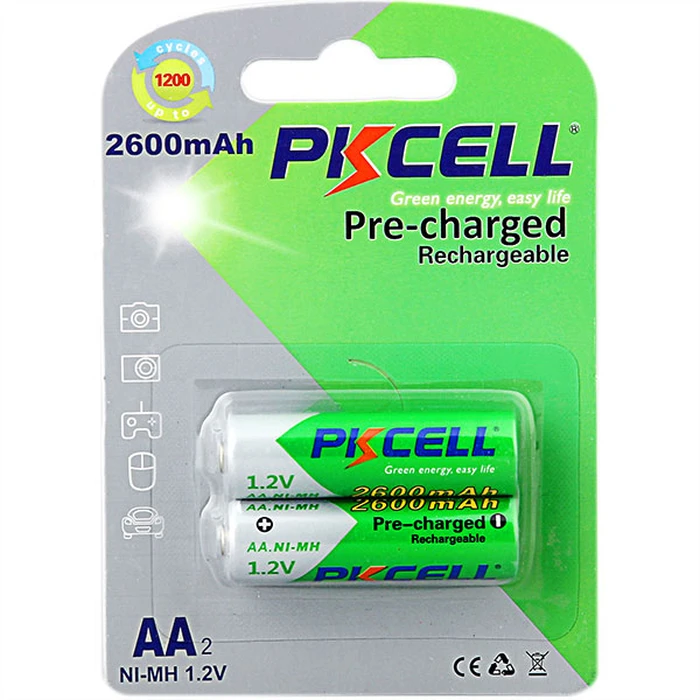 Επαναφορτιζόμενες Μπαταρίες Pkcell RTU AA2600-2B (2τμχ)
