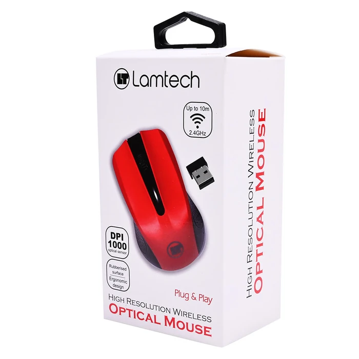 Ποντίκι Ασύρματο Lamtech 2,4G RED