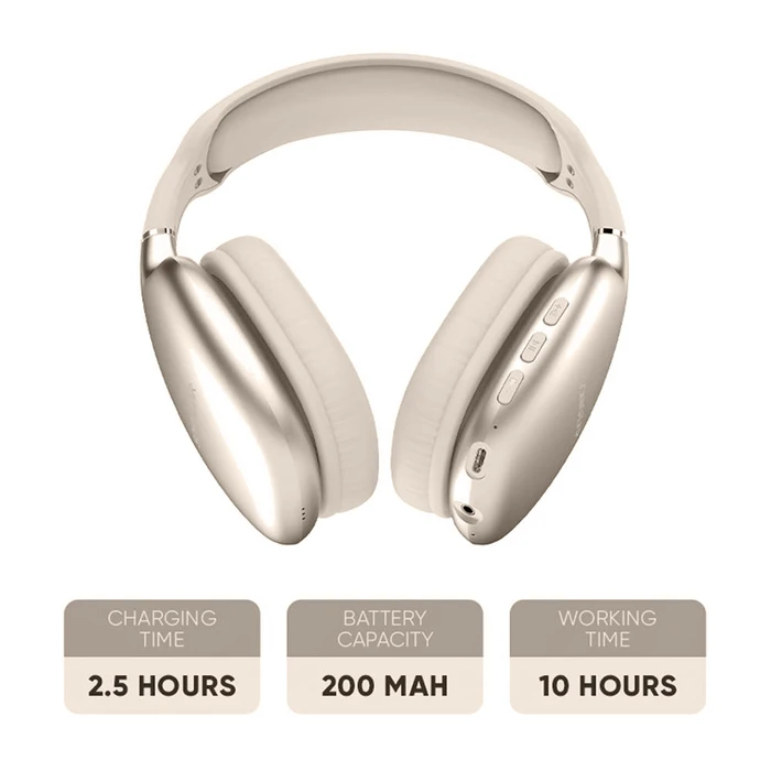 Headphones Sonic Gear Bt5.4 2024 Airphone 6 Champagne