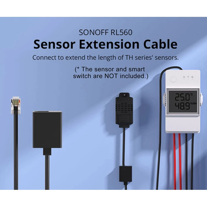 Καλώδιο Προέκτασης Sonoff RL560 για αισθητήρες, RJ11, 5m, μαύρο