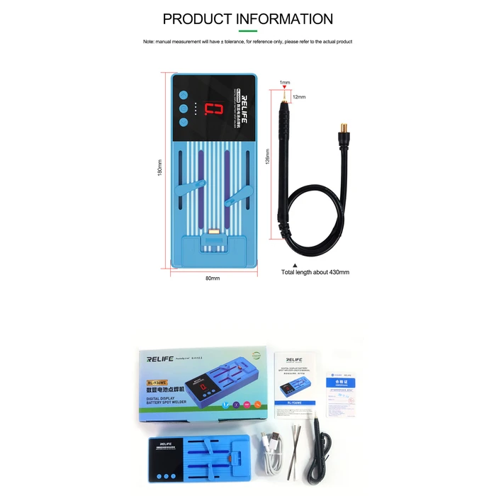 Ηλεκτροπόντα ReLIFE μπαταριών RL-936WE, 6 επίπεδα, 3200mAh