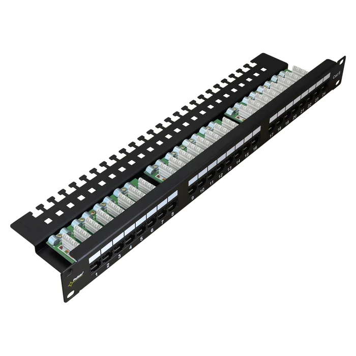 Patch Panel Pulsar για rack RP-U24V6, 24-port, UTP Cat 6, 1U
