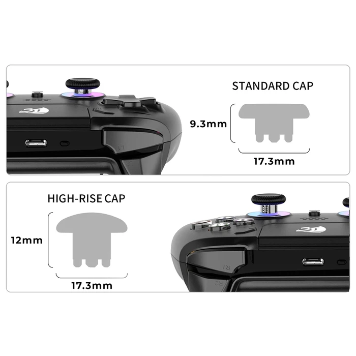 Αναλογικοί Μοχλοί Roar RR-0024 για χειριστήριο RR-0023, 2x σετ, Μαύρα