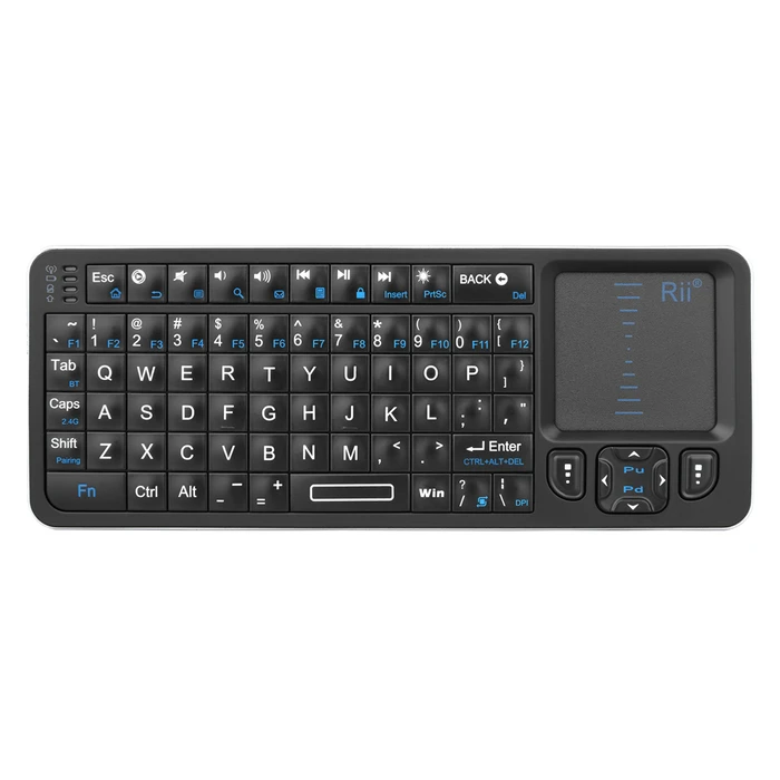 Πληκτρολόγιο Ασύρματο Riitek Mini K06, Backlit, Bluetooth/2.4Ghz, Μαύρο