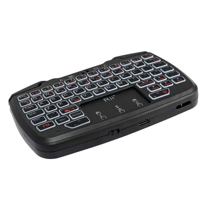 Gamepad Riitek Ασύρματο Riitek & πληκτρολόγιο RK707, backlit, 2.4GHz, Μαύρο