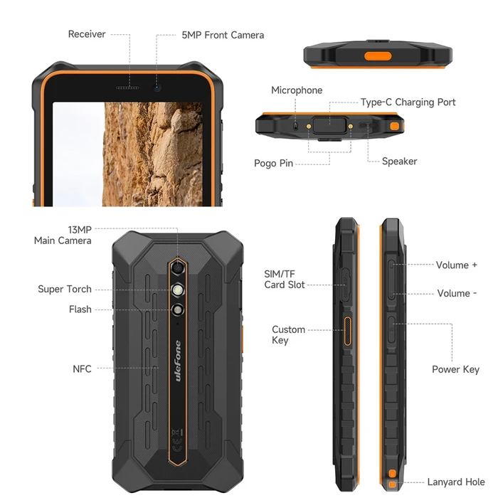 ULEFONE RugKing 2 Pro ανθεκτικό smartphone 5.45" 6GB/128GB μαύρο