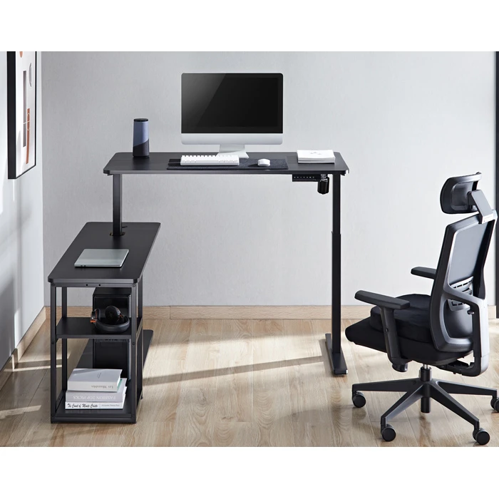 Ηλεκτρικό Γραφείο Brateck S08-22Dl-2, Ρυθμιζόμενο Ύψος, 136X120cm, Μαύρο