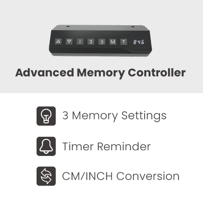 Ηλεκτρικό Γραφείο Brateck S08-22Dl-2, Ρυθμιζόμενο Ύψος, 136X120cm, Μαύρο
