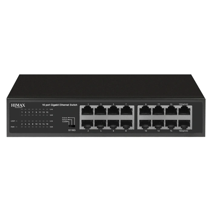 Network Switch Himax S116G, 16x Ethernet θύρες, έως 1000Mbps