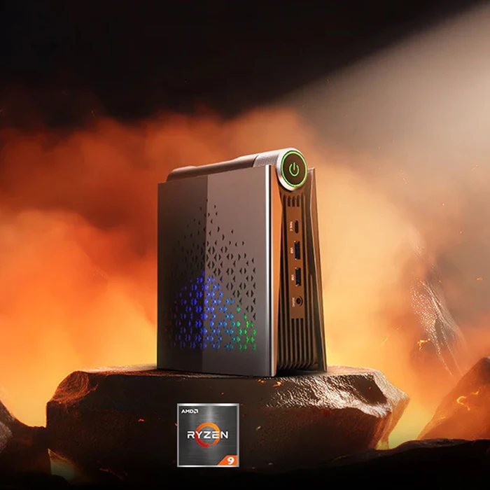 Acemagic Mini PC Ryzen 7 H255 (16GB LPDDR5 / 512GB NVMe SSD) Windows 11 Pro - RGB Black
