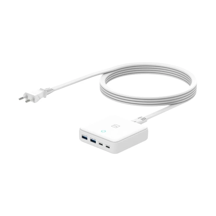 Tucano Βάση Φόρτισης GaN με 2 Θύρες USB-A και 2 Θύρες USB-C 65W Power Delivery / Quick Charge 3.0 σε Λευκό χρώμα (MA-DEGAN65-EU-W)