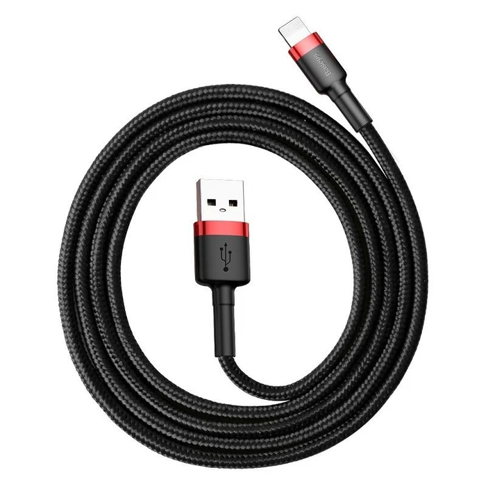 Καλώδιο Lightning Lightning Baseus Cafule 1.5A 2m (black & red)