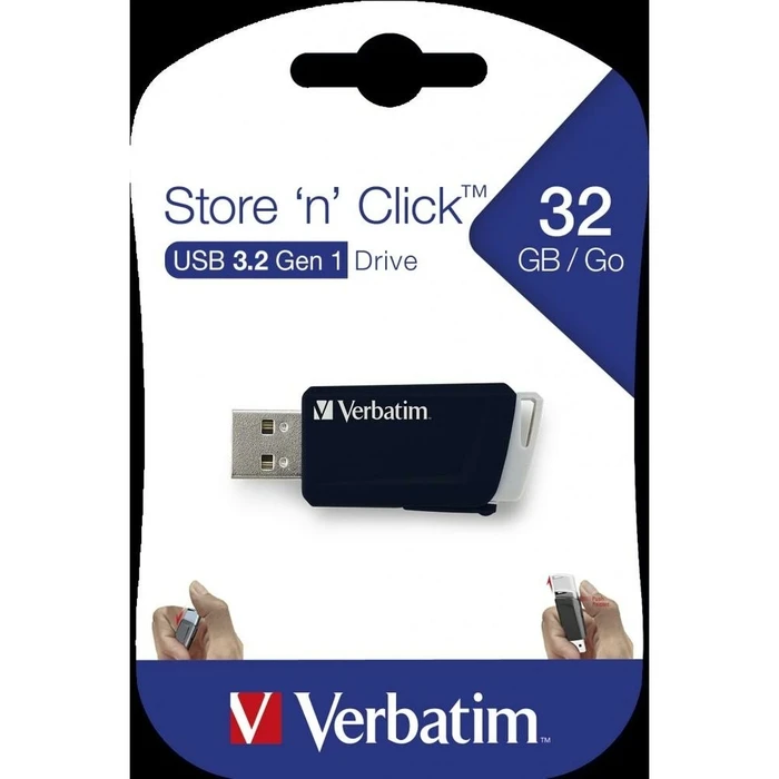 USB Flash Verbatim STORE´N´CLICK Μαύρο 32 GB (x10) 