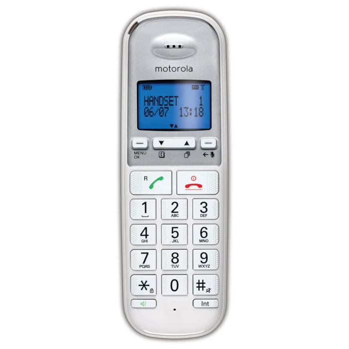 Ασύρματο Τηλέφωνο Motorola S3001 WHITE (Ελληνικό Μενού) συμβατό με ακουστικά βαρηκοΐας