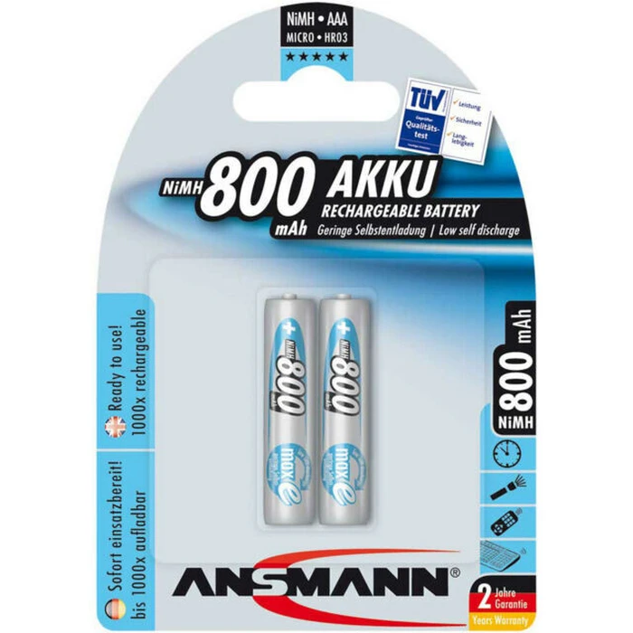 Μπαταρία Επαναφορτιζόμενη Ansmann maxE AAA NM 1.2V/ 800mAh 1x2