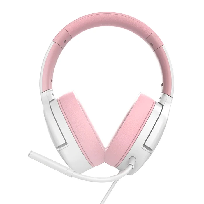 Sades Spower Over Ear Gaming Headset με σύνδεση 3.5mm Ροζ/Λευκό for Nintendo Switch / PC / PS4 / PS5 / XBOX