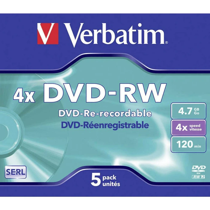 DVD-RW Verbatim 4.7GB 5 Τεμάχια