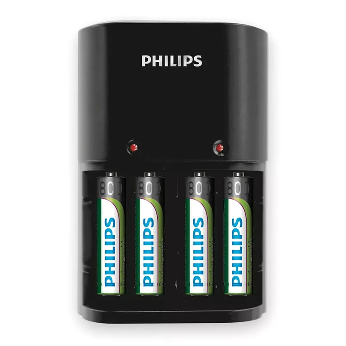 Φορτιστής Μπαταριών Philips AA & AΑΑ NiMH SCB1450NB με 4x AAA, μαύρος