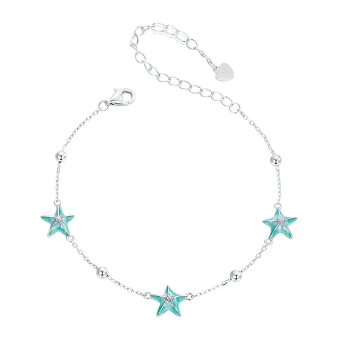 Βραχιόλι Bamoer Scb276, Σχήμα Κοχύλι, Ασήμι 925, Ασημί/Βεραμάν