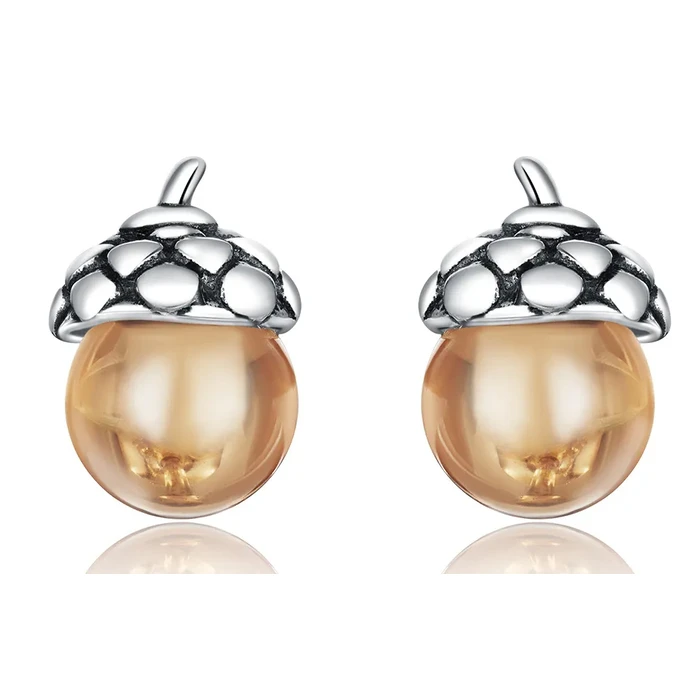 Σκουλαρίκι Bamoerα Καρφωτά Sce935 με Κυβική Ζιρκόνια, Ασήμι 925, Ασημί