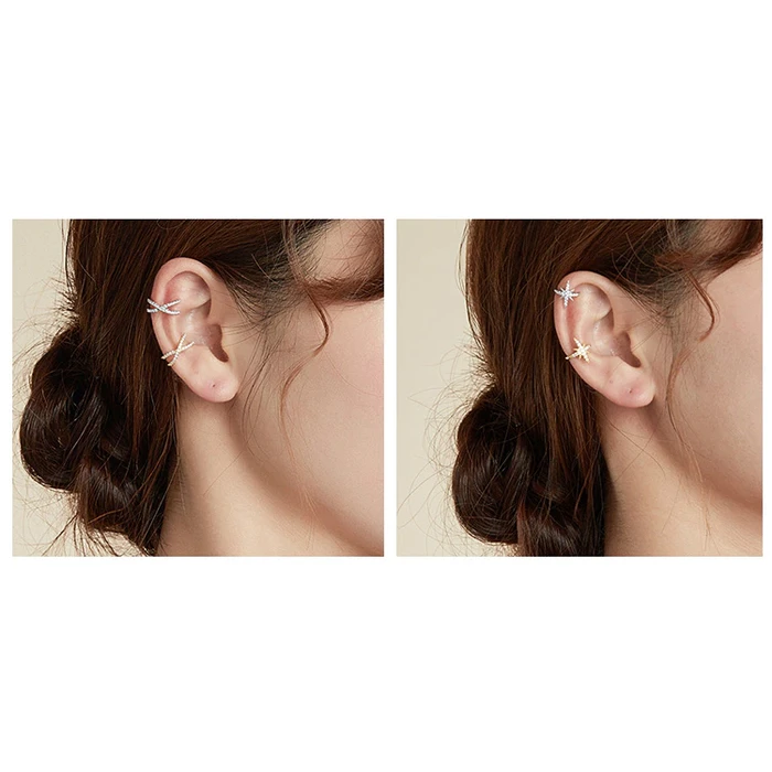 Σκουλαρίκι Bamoer Cuff Sce997-A με Κυβική Ζιρκόνια, Ασήμι 925, Ασημί