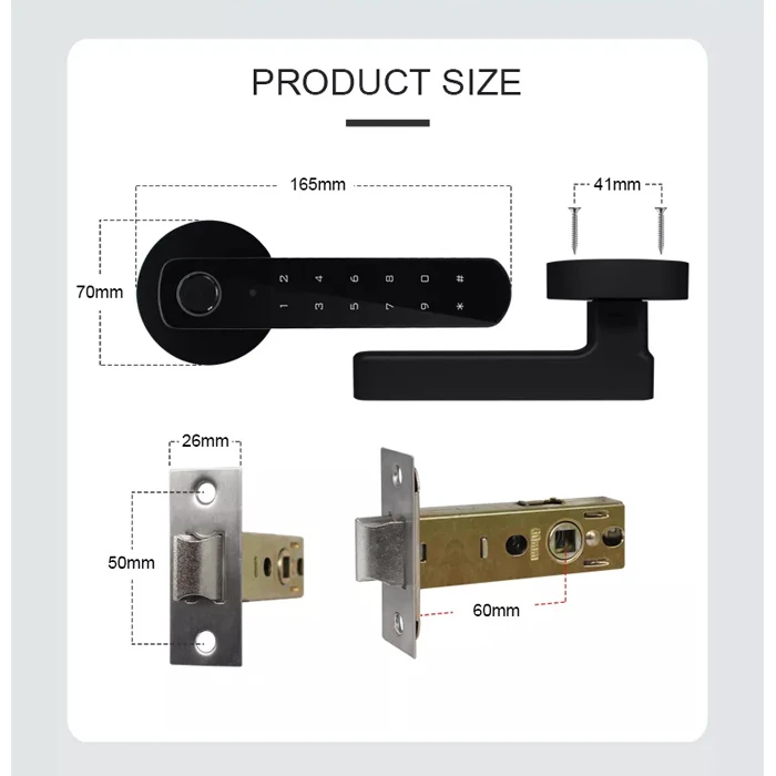 Ηλεκτροπύρος Secukey Ηλεκτροπύρος D100-Bt, Συνδυασμού & Fingerprint, Μαύρος