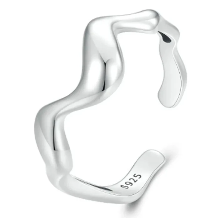 Δαχτυλίδι Bamoer SCR954-E, Ανοιγόμενο, Ασήμι 925, Ασημί