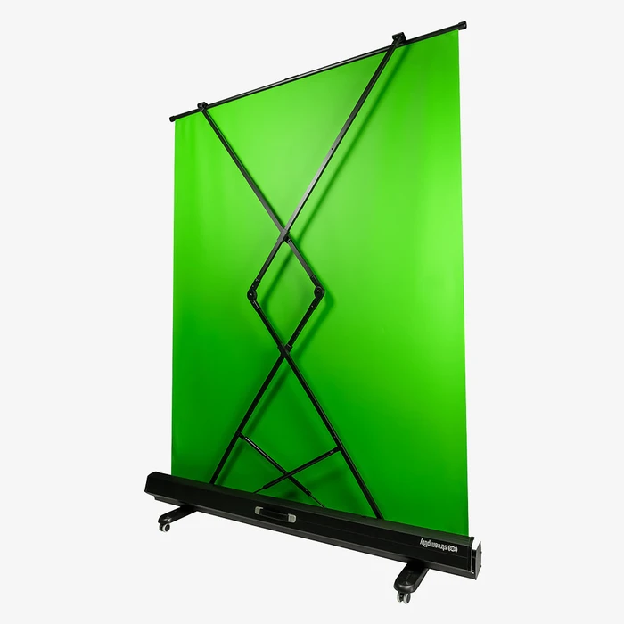 Green Screen Streamplify SCREEN LIFT 200 x 150cm, Hydraulic Lift, lockable wheels