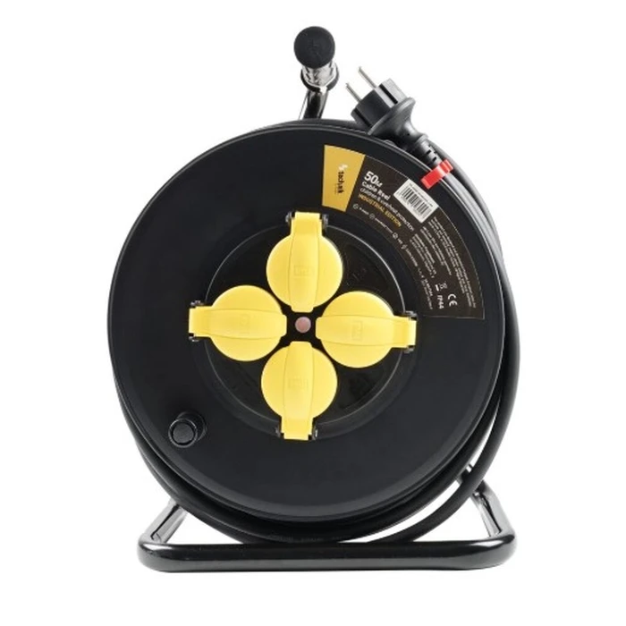 Technik Industrial Extension Reel 4-Socket 50m 1.5mm2 IP44 16A