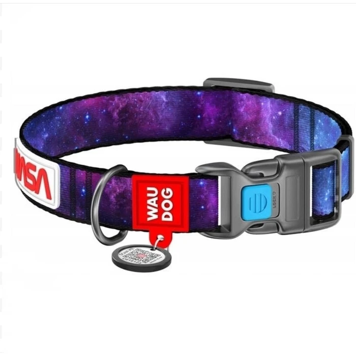Λουρί Σκύλου WauDog nylon pattern "NASA21", width 20 mm, length 122 cm.