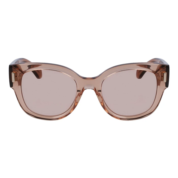 Salvatore Ferragamo Γυναικεία Γυαλιά Ηλίου SF2007S 51/20/140 - Διαφανές Ακετάτ με Μπεζ Φακούς