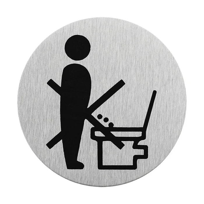 Πινακίδα "Διατηρείτε Την Τουαλέτα Καθαρή" Seilflechter972092, Αυτοκόλλητη, Φ75Mm