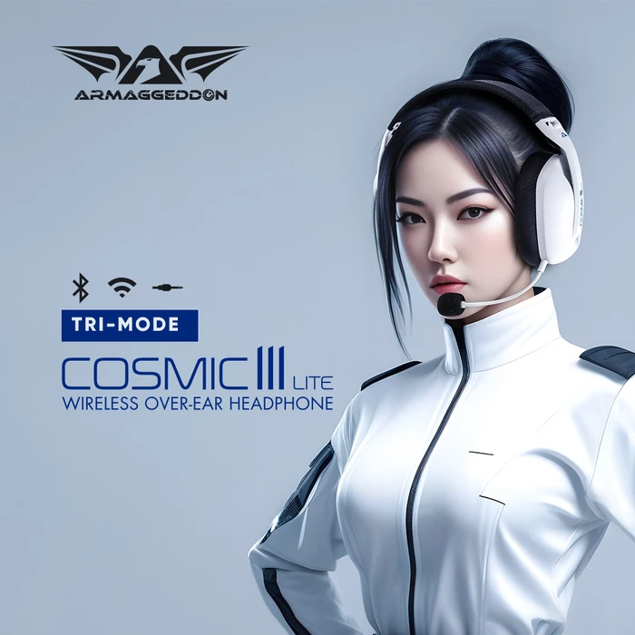 Gaming Headset Armaggeddon TRIMODE COSMIC-III LITE White