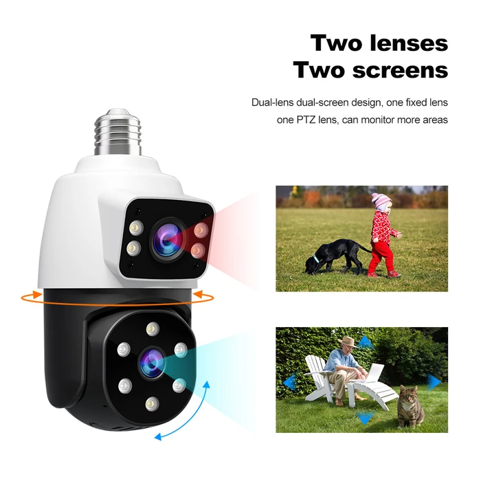Sricam SH068 IP Dual Κάμερα Παρακολούθησης Wi‑Fi Full HD 1080p Αδιάβροχη με Αμφίδρομη Επικοινωνία