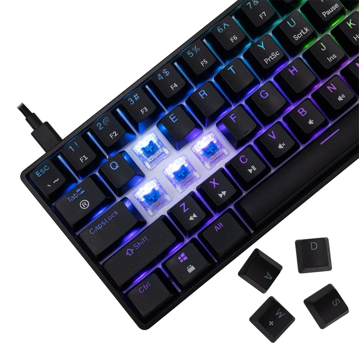 Gaming Πληκτρολόγιο White Shark Mechanical Keyboard Blue Switch Gk-004121 Black