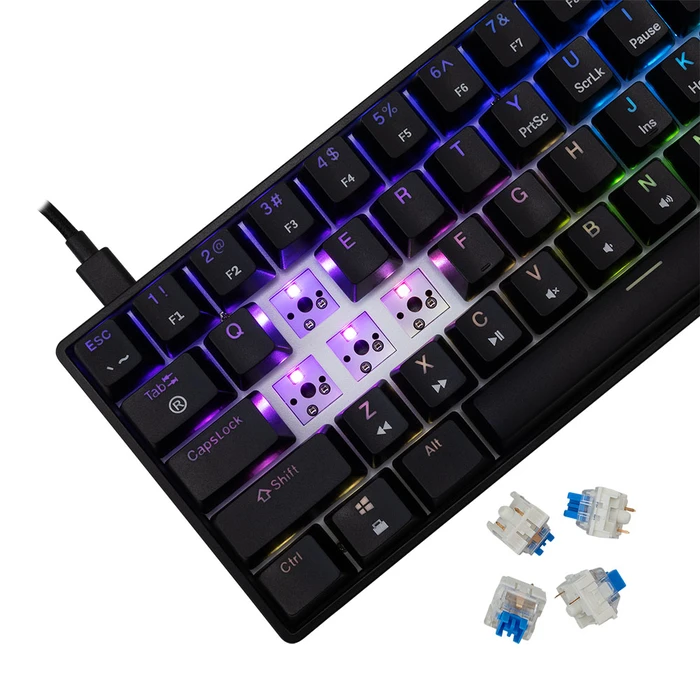 Gaming Πληκτρολόγιο White Shark Mechanical Keyboard Blue Switch Gk-004121 Black