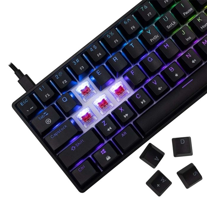 Gaming Πληκτρολόγιο White Shark Mechanical Keyboard Red Switch Gk-004111 Black