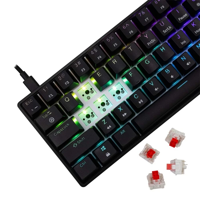 Gaming Πληκτρολόγιο White Shark Mechanical Keyboard Red Switch Gk-004111 Black