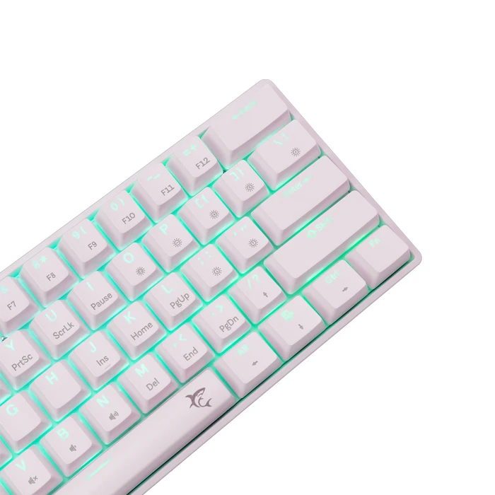 White Shark Shinobi 2 Μηχανικό Gaming Πληκτρολόγιο 60% US Λευκό (Outemu Brown)