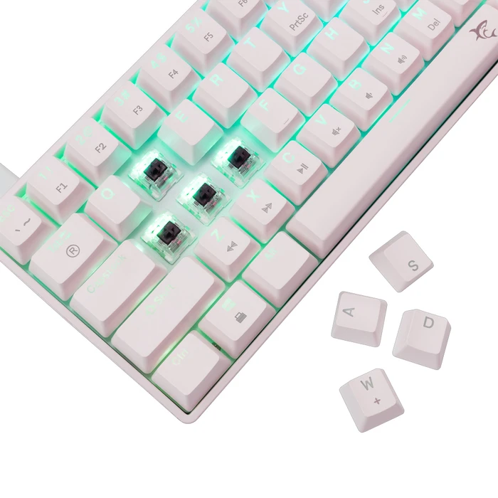 White Shark Shinobi 2 Μηχανικό Gaming Πληκτρολόγιο 60% US Λευκό (Outemu Brown)