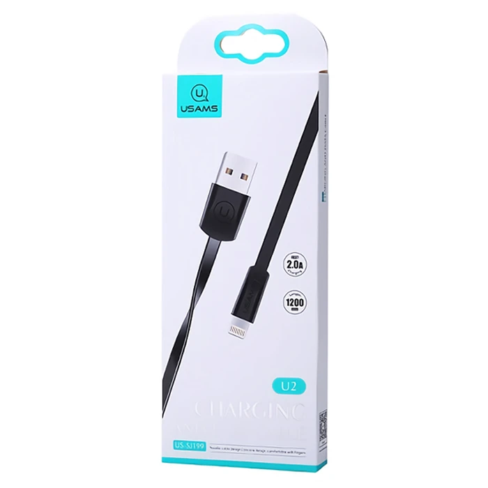 Καλώδιο USB Usams σε Lightning US-SJ199, 10W, 1.2m, μαύρο
