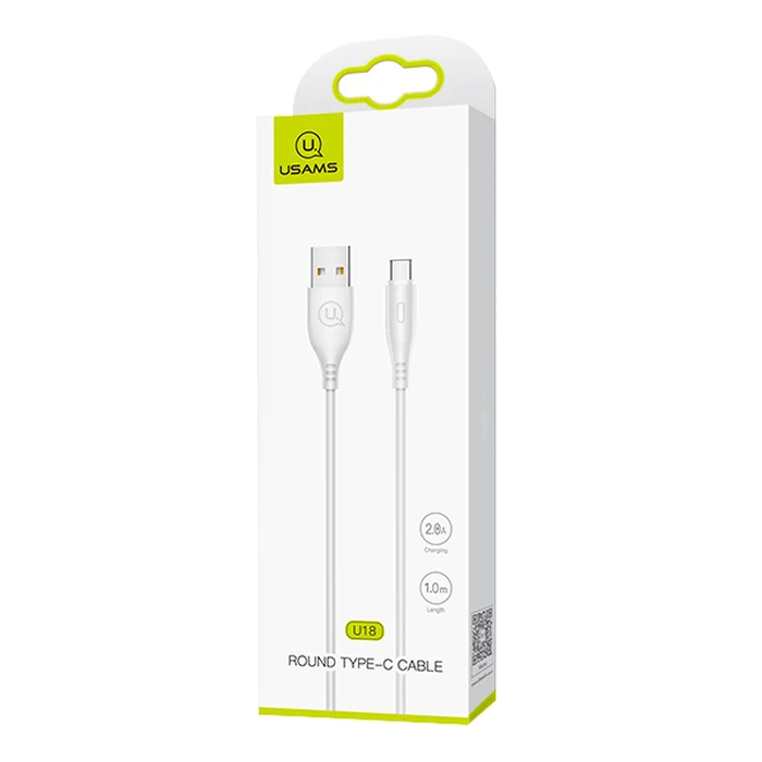 Καλώδιο USB Usams USB-C σε USB US-SJ267, 2A, 1m, λευκό
