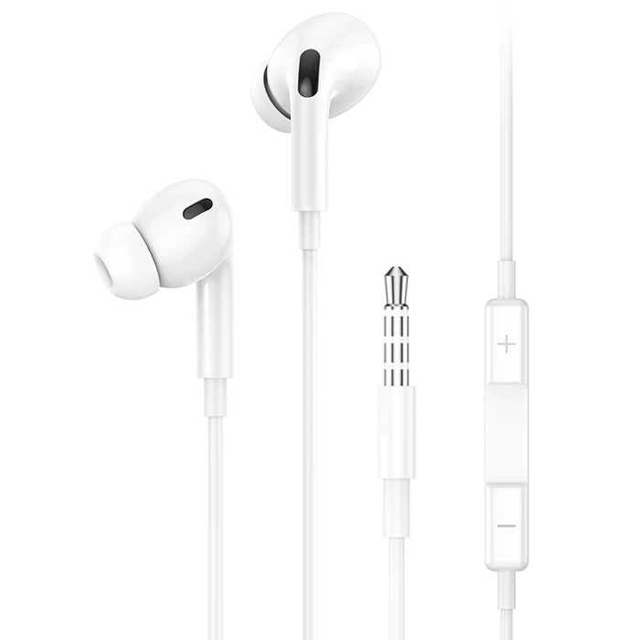 Handsfree Ακουστικά Usams EP-41, 3.5mm, 10mm, 1.2m, λευκά