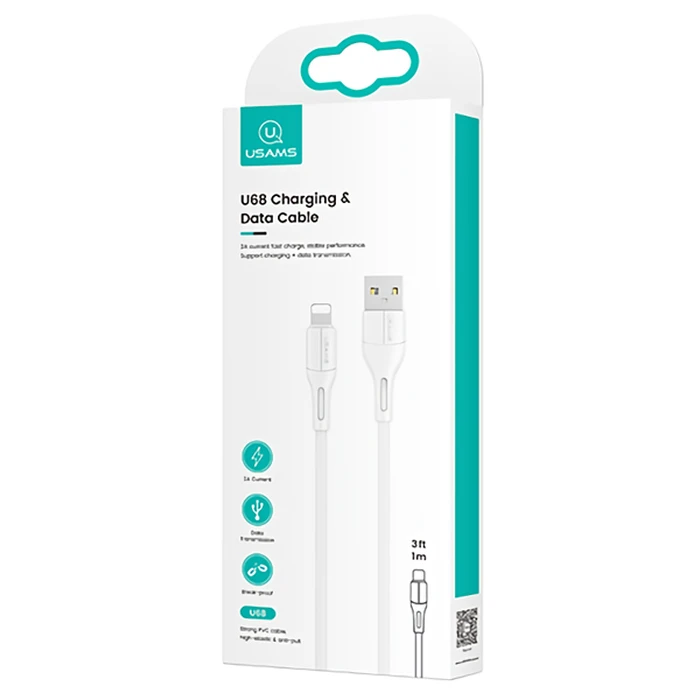 Καλώδιο USB Usams σε Lightning US-SJ500, 10W, 1m, λευκό