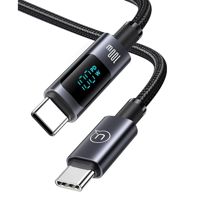 Καλώδιο USB-C Usams σε USB-C US-Sj671, 100W, 480Mbps, 1.2M, Μαύρο