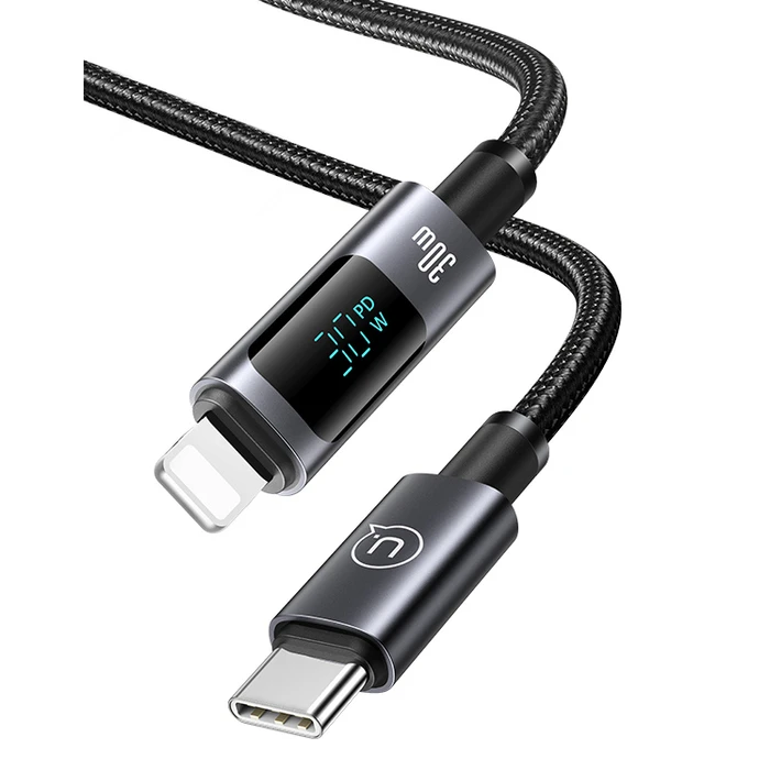 Καλώδιο Lightning Usams σε USB-C US-Sj672, 30W, 480Mbps, 1.2M, Μαύρο