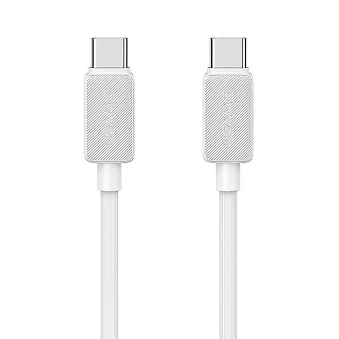Καλώδιο USB-C Usams σε USB-C US-Sj691, 60W, 480Mbps, 1M, Λευκό